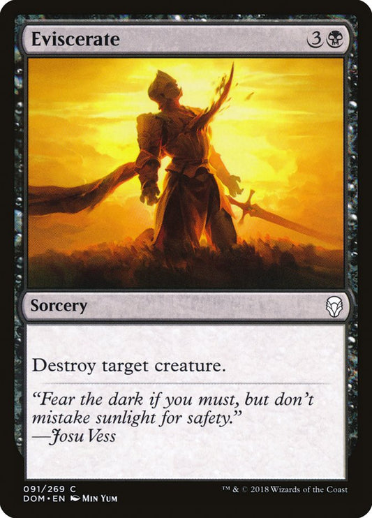 MTG Card Title: Eviscerate DOM/91