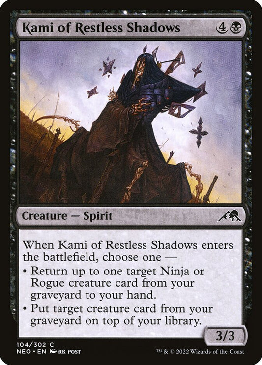 MTG Card Title: Kami of Restless Shadows NEO/104
