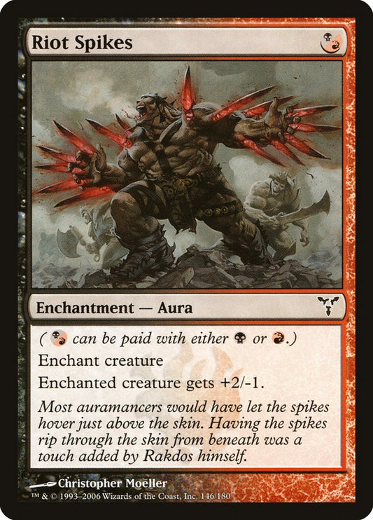 MTG Card Title: Riot Spikes DIS/146