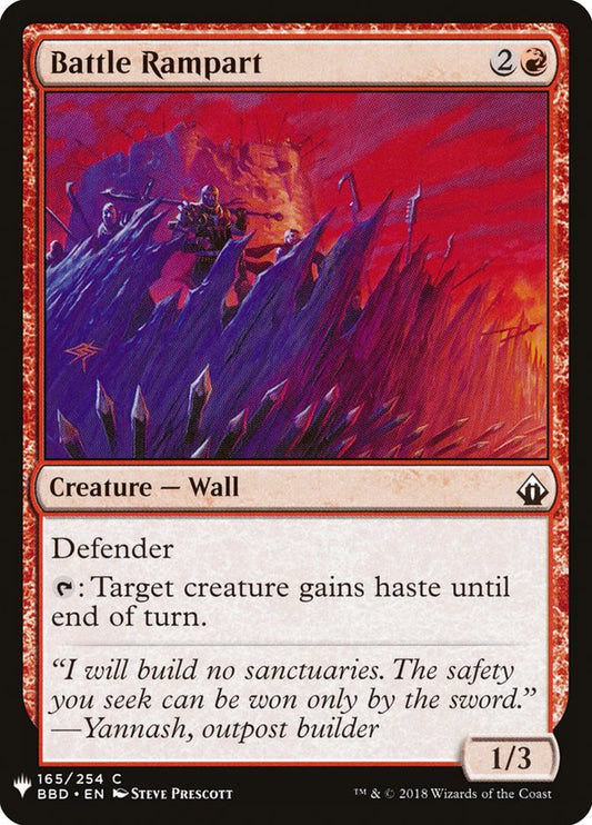 MTG Card Title: Battle Rampart PLST/BBD-165