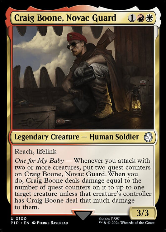 MTG Card Title: Craig Boone, Novac Guard PIP/100