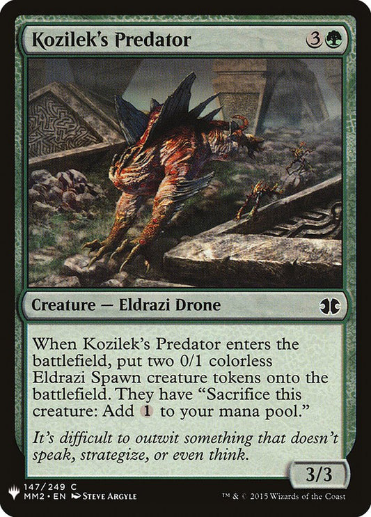 MTG Card Title: Kozilek's Predator PLST/MM2-147