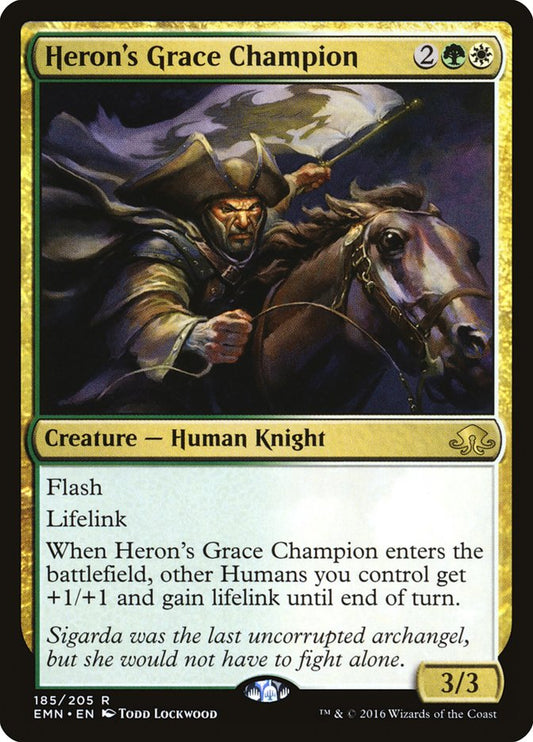 MTG Card Title: Heron's Grace Champion EMN/185