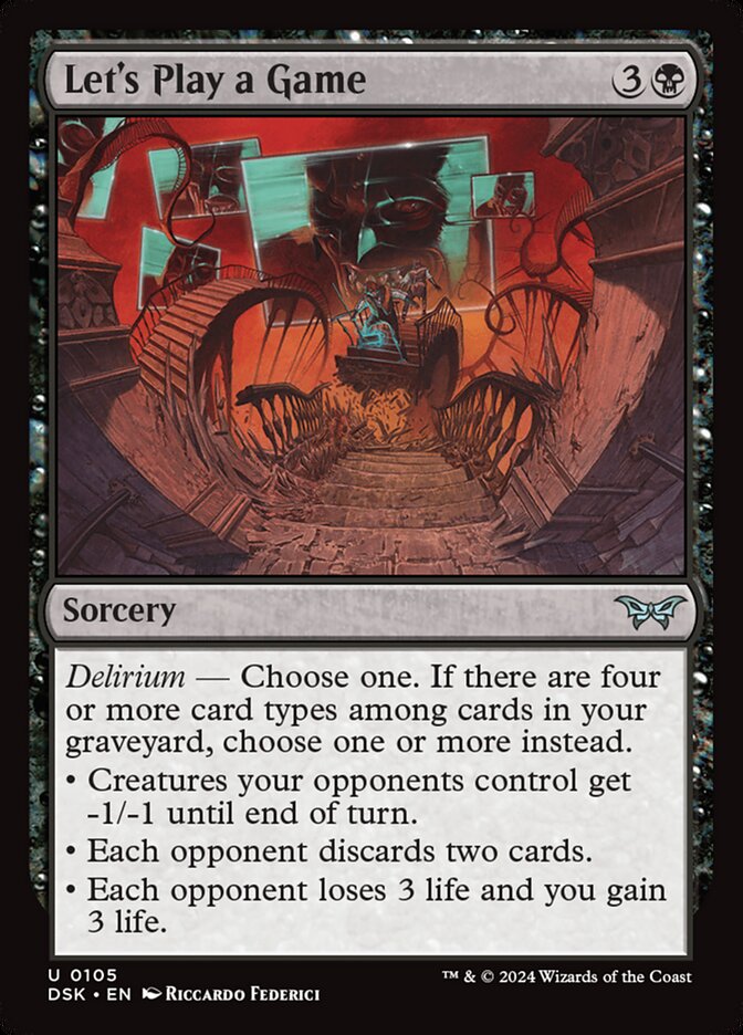 MTG Card Title: Let's Play a Game DSK/105