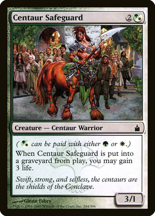 MTG Card Title: Centaur Safeguard RAV/244