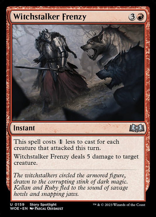 MTG Card Title: Witchstalker Frenzy WOE/159