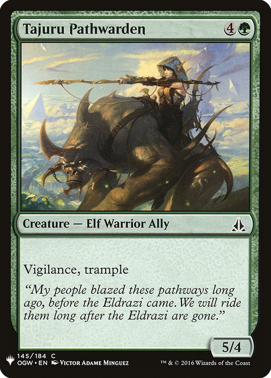 MTG Card Title: Tajuru Pathwarden PLST/OGW-145