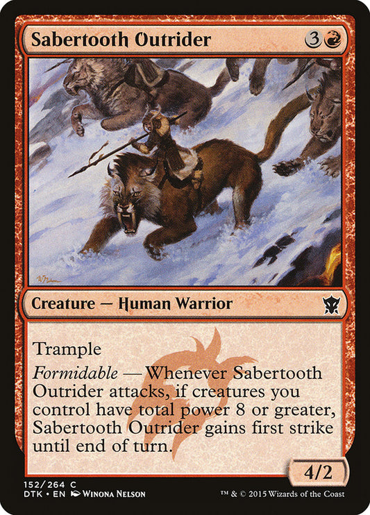 MTG Card Title: Sabertooth Outrider DTK/152