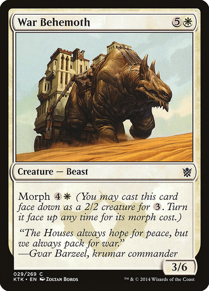 MTG Card Title: War Behemoth KTK/29