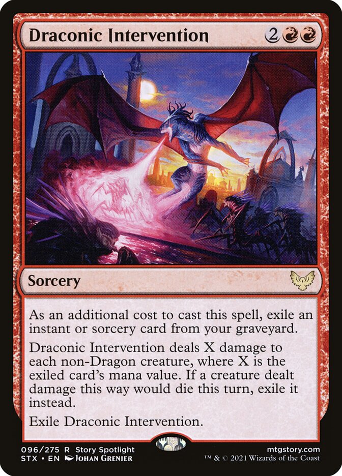 MTG Card Title: Draconic Intervention STX/96
