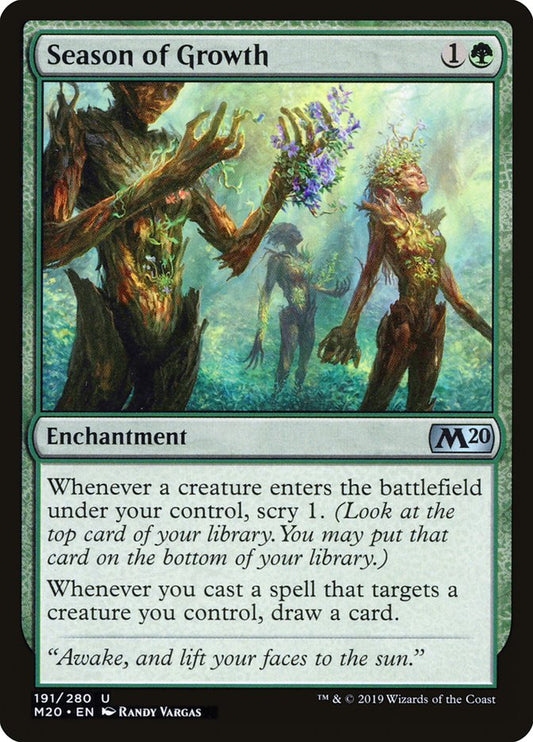 MTG Card Title: Season of Growth M20/191