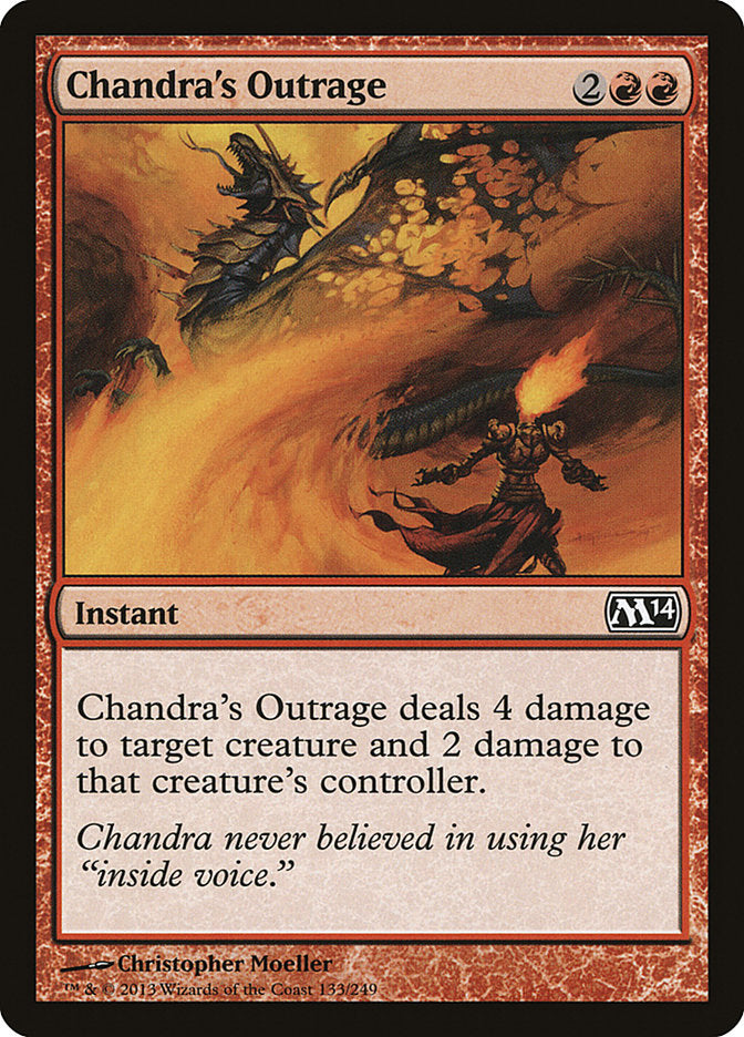 MTG Card Title: Chandra's Outrage M14/133