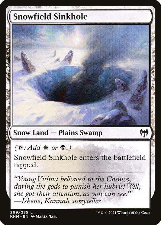 MTG Card Title: Snowfield Sinkhole KHM/269
