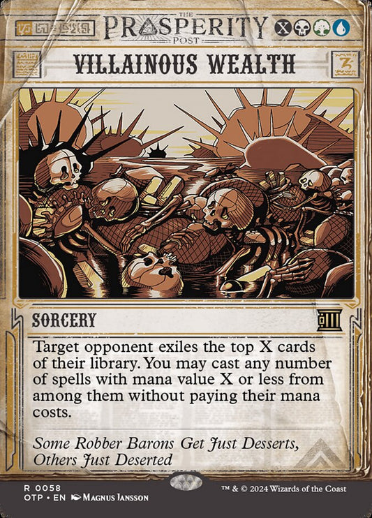MTG Card Title: Villainous Wealth OTP/58