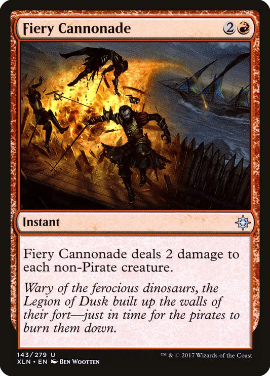 MTG Card Title: Fiery Cannonade XLN/143
