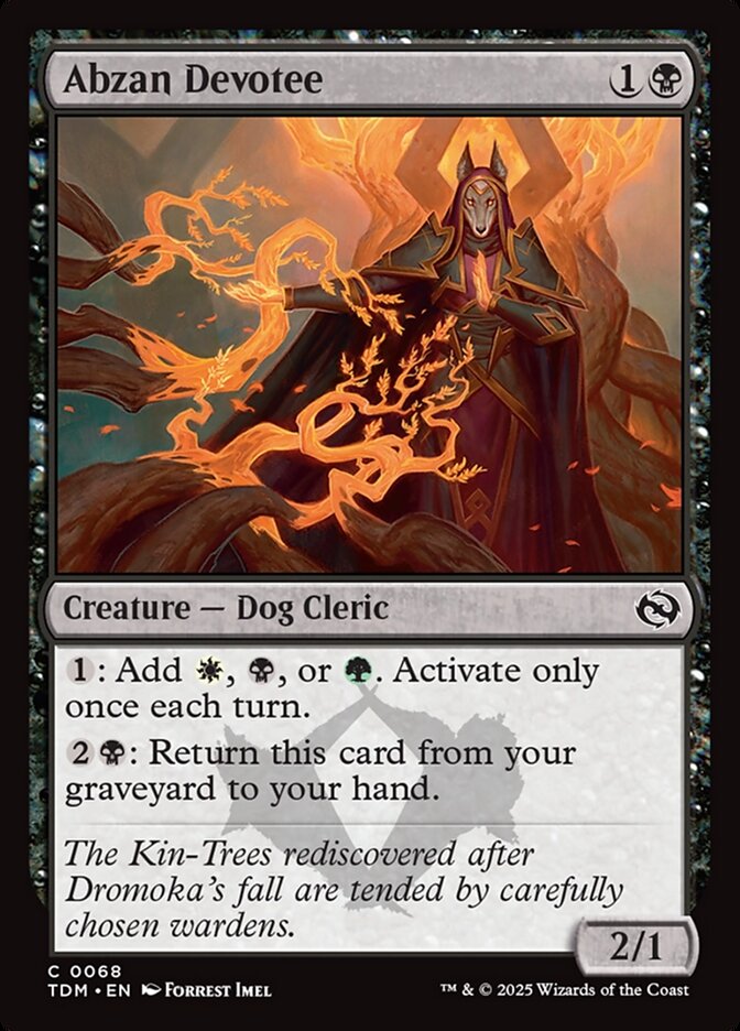 MTG Card Title: Abzan Devotee TDM/68