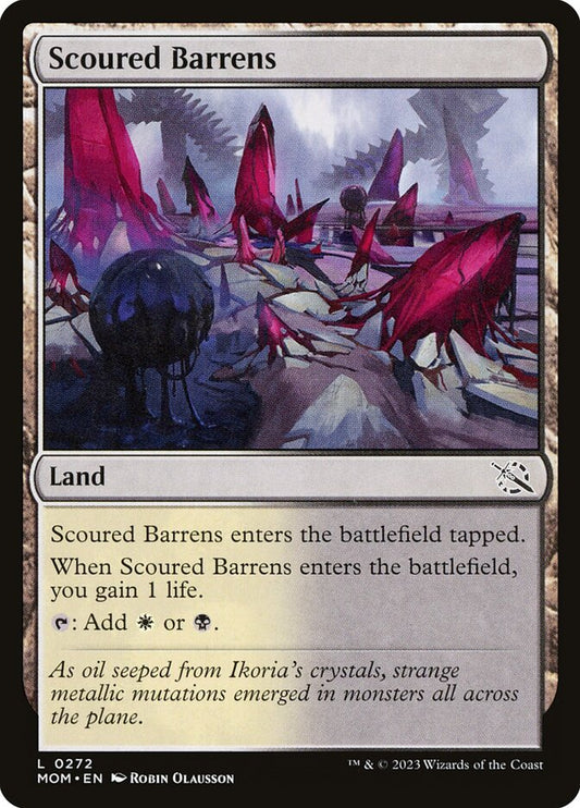 MTG Card Title: Scoured Barrens MOM/272