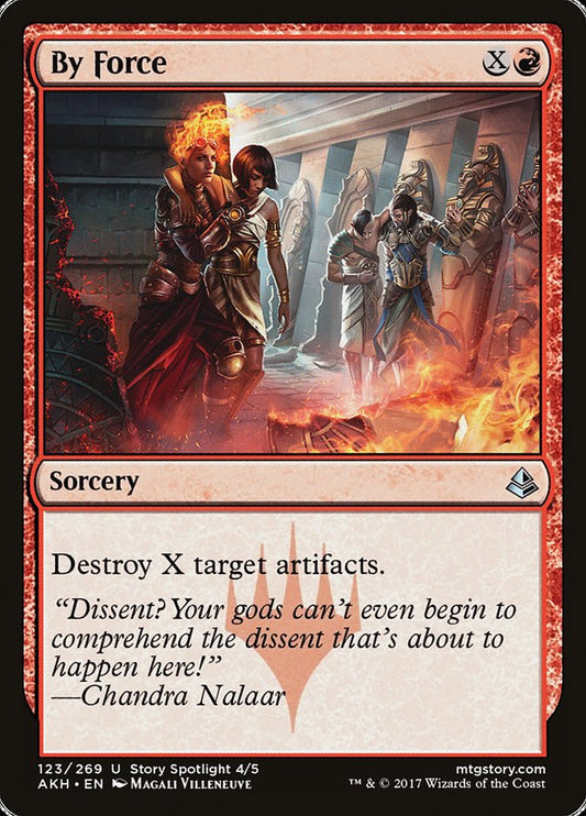 MTG Card Title: By Force AKH/123