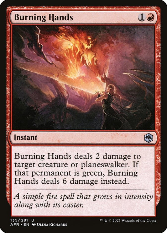 MTG Card Title: Burning Hands AFR/135