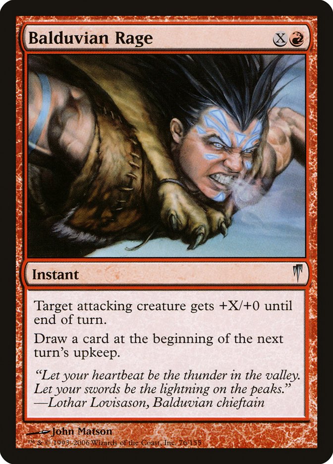MTG Card Title: Balduvian Rage CSP/76