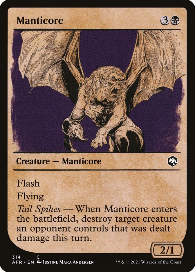 MTG Card Title: Manticore AFR/314