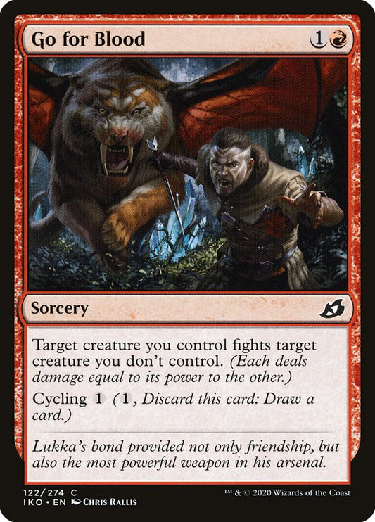 MTG Card Title: Go for Blood IKO/122