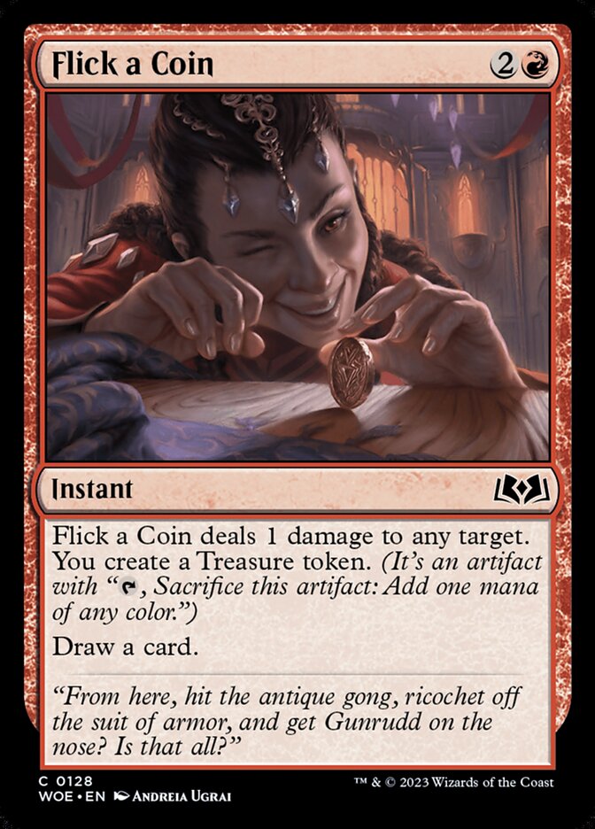 MTG Card Title: Flick a Coin WOE/128