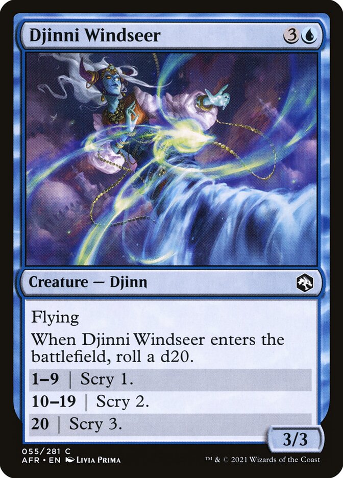 MTG Card Title: Djinni Windseer AFR/55