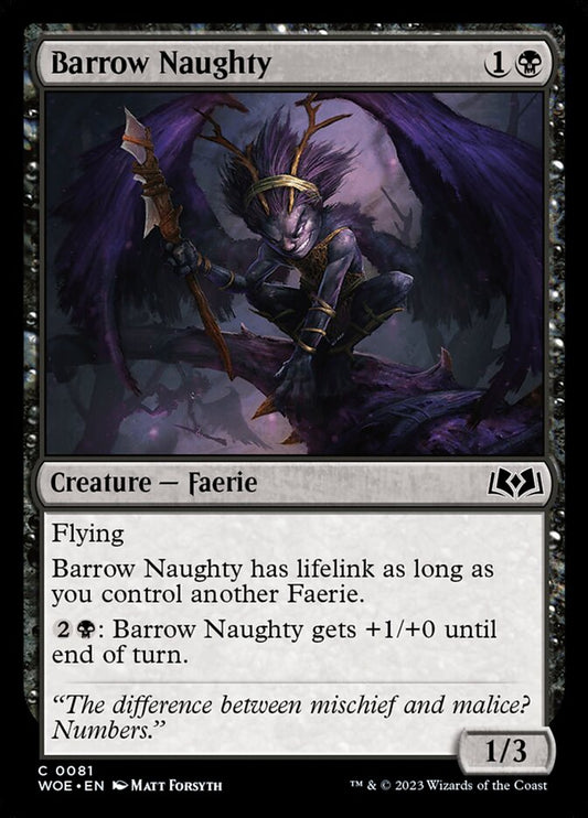 MTG Card Title: Barrow Naughty WOE/81
