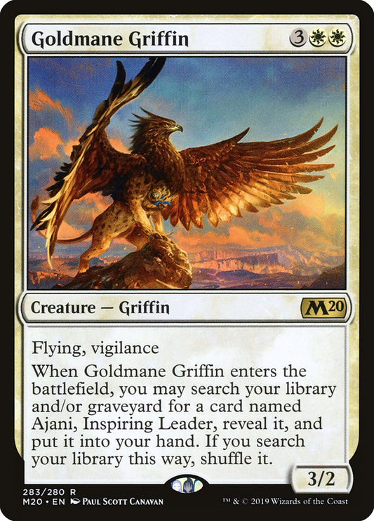 MTG Card Title: Goldmane Griffin M20/283