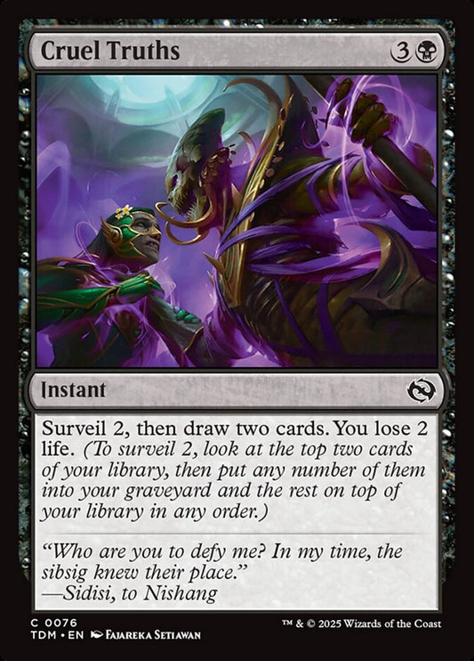 MTG Card Title: Cruel Truths TDM/76