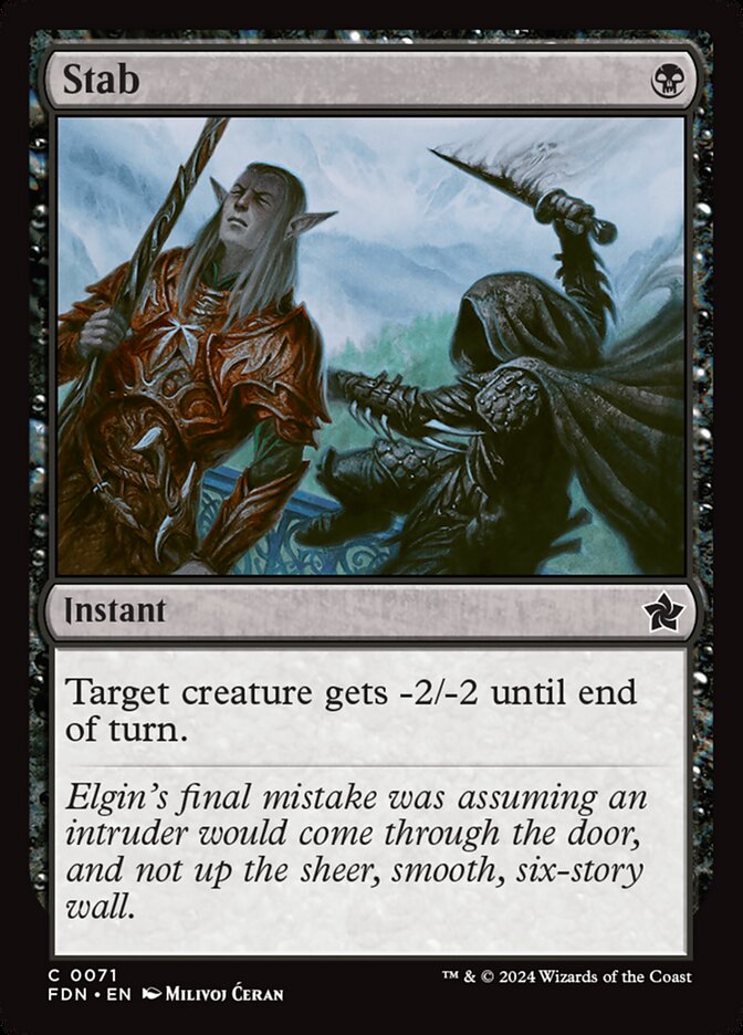 MTG Card Title: Stab FDN/71