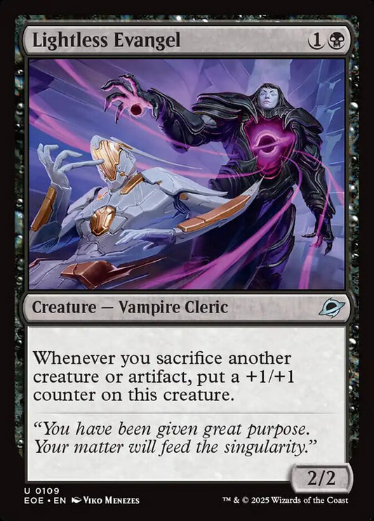 MTG Card Title: Lightless Evangel EOE/109