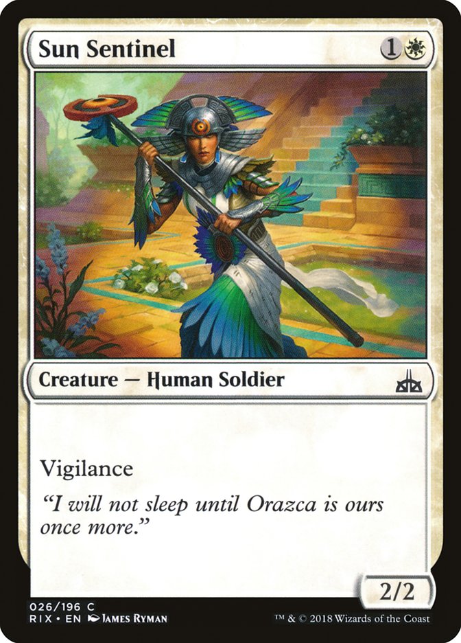 MTG Card Title: Sun Sentinel RIX/26