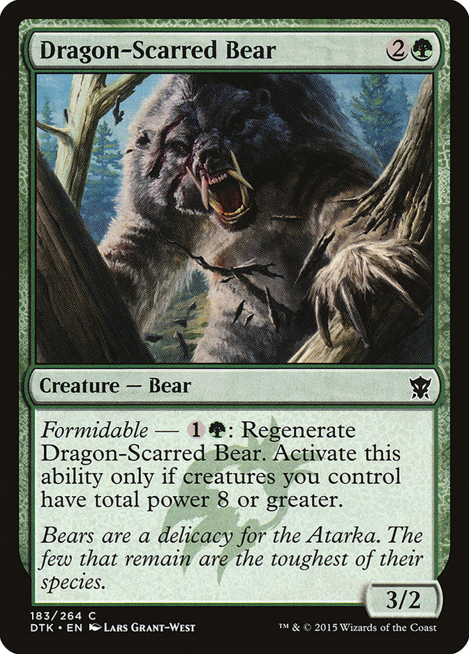 MTG Card Title: Dragon-Scarred Bear DTK/183