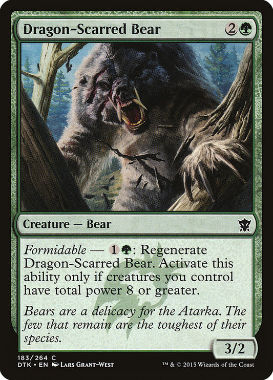 MTG Card Title: Dragon-Scarred Bear DTK/183