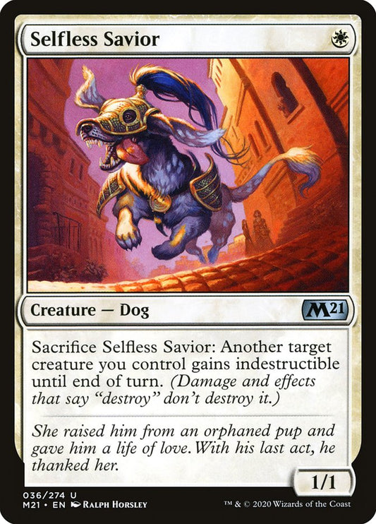 MTG Card Title: Selfless Savior M21/36