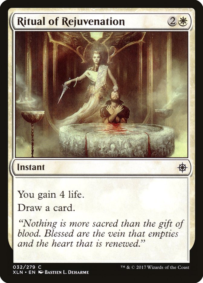MTG Card Title: Ritual of Rejuvenation XLN/32