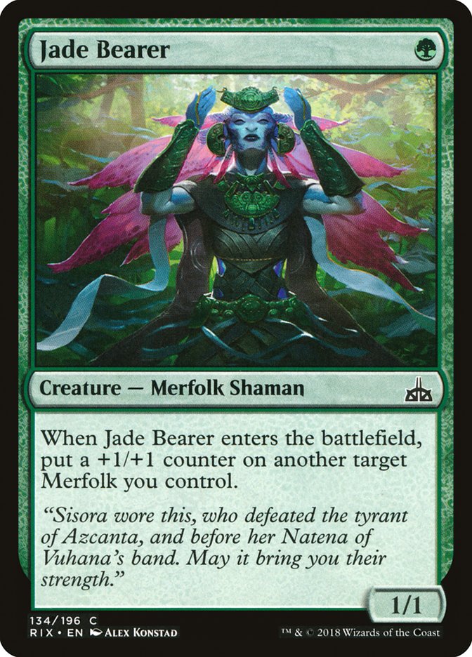 MTG Card Title: Jade Bearer RIX/134