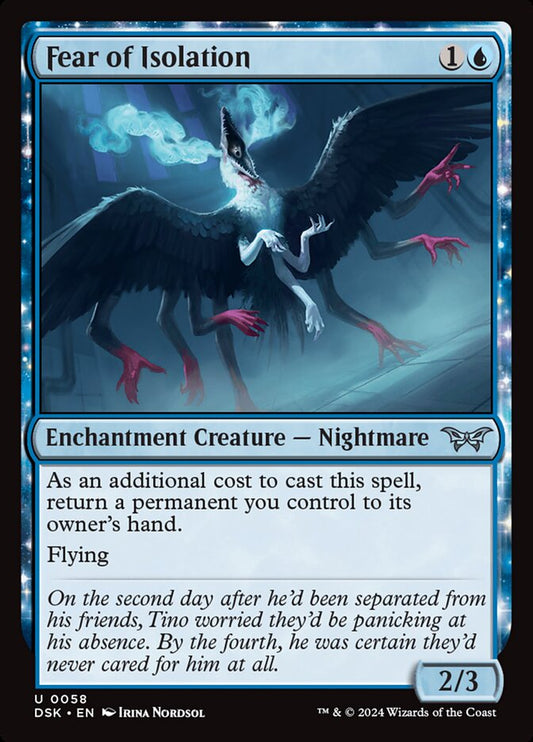 MTG Card Title: Fear of Isolation DSK/58