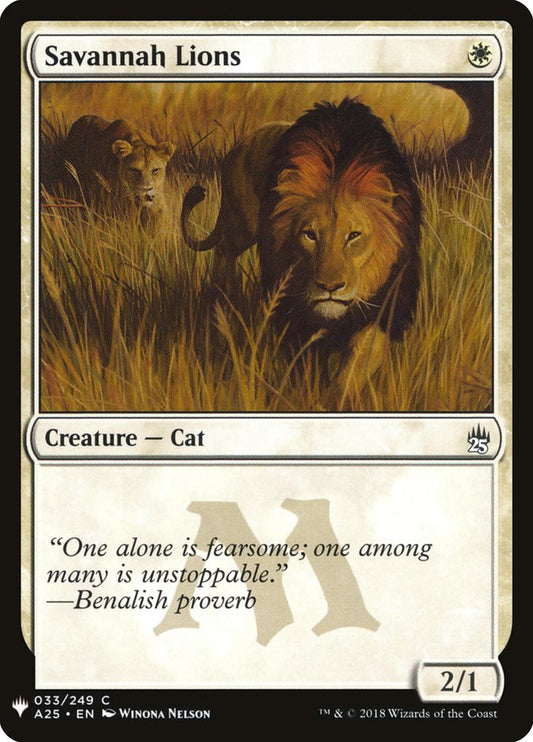 MTG Card Title: Savannah Lions PLST/A25-33