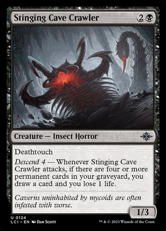 MTG Card Title: Stinging Cave Crawler LCI/124