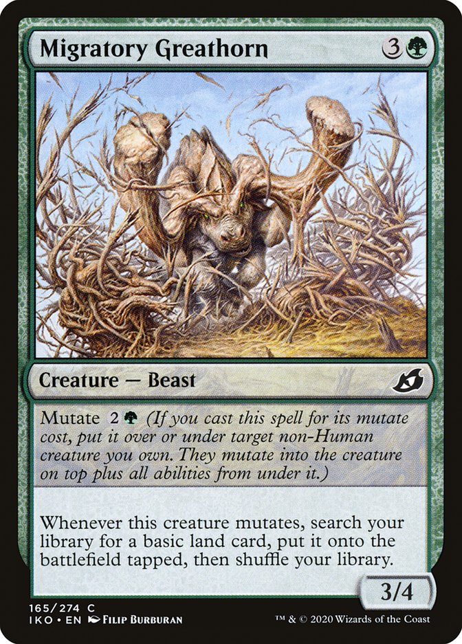 MTG Card Title: Migratory Greathorn IKO/165