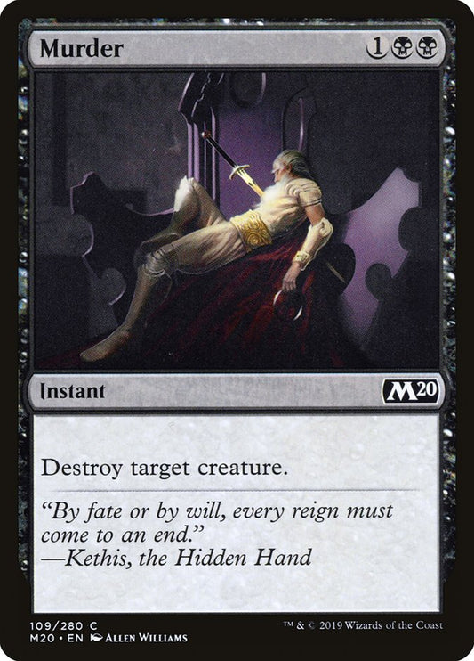 MTG Card Title: Murder M20/109