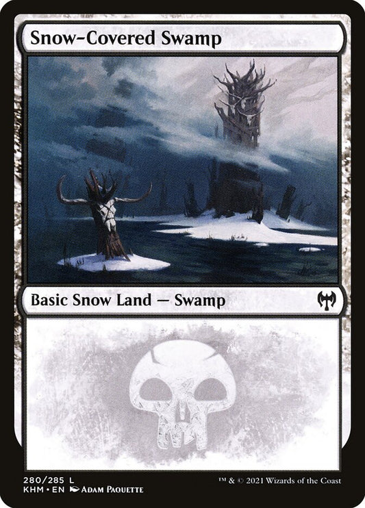 MTG Card Title: Snow-Covered Swamp KHM/280
