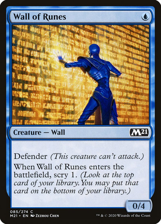 MTG Card Title: Wall of Runes M21/85