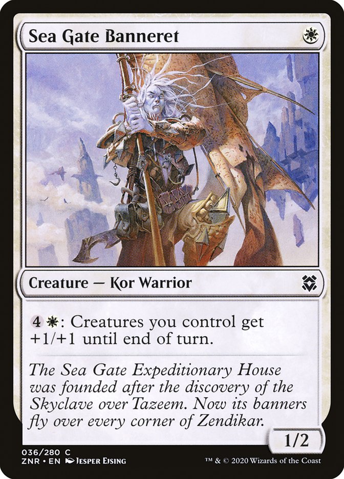 MTG Card Title: Sea Gate Banneret ZNR/36
