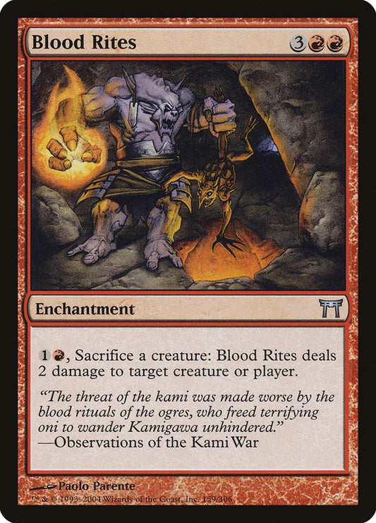 MTG Card Title: Blood Rites CHK/159