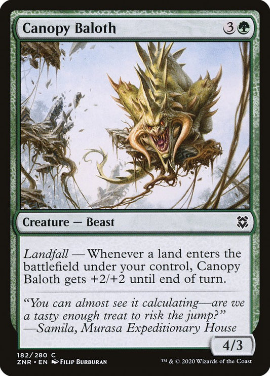 MTG Card Title: Canopy Baloth ZNR/182