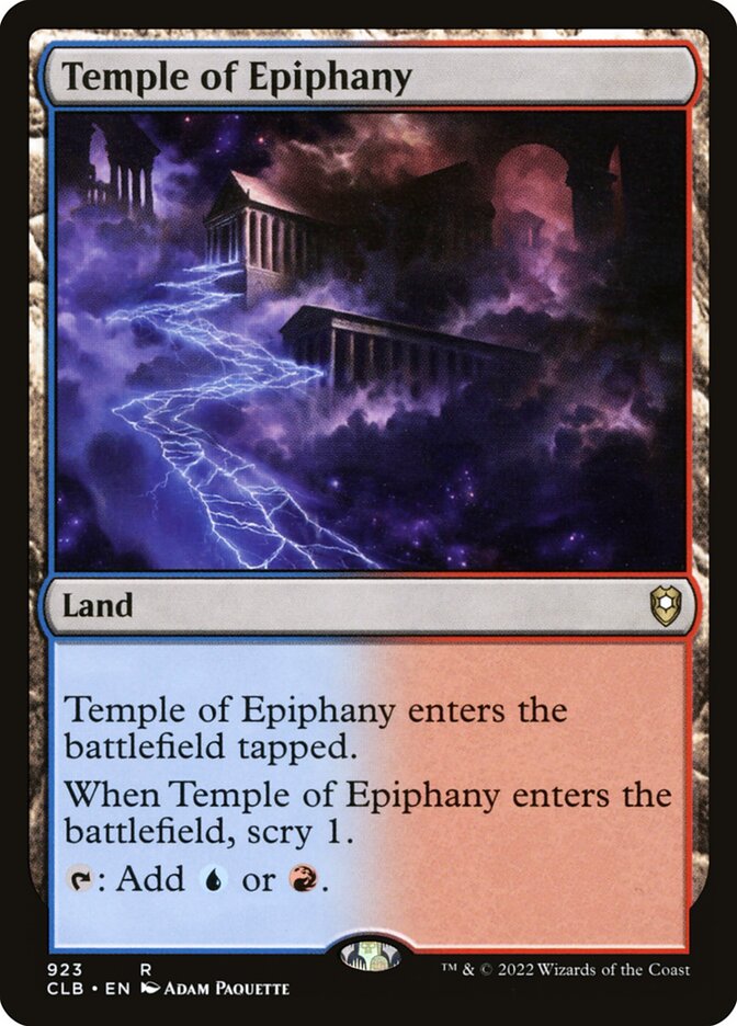 MTG Card Title: Temple of Epiphany CLB/923